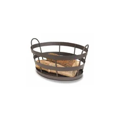 Shaker Log Bin Available in bronze or graphite finish.