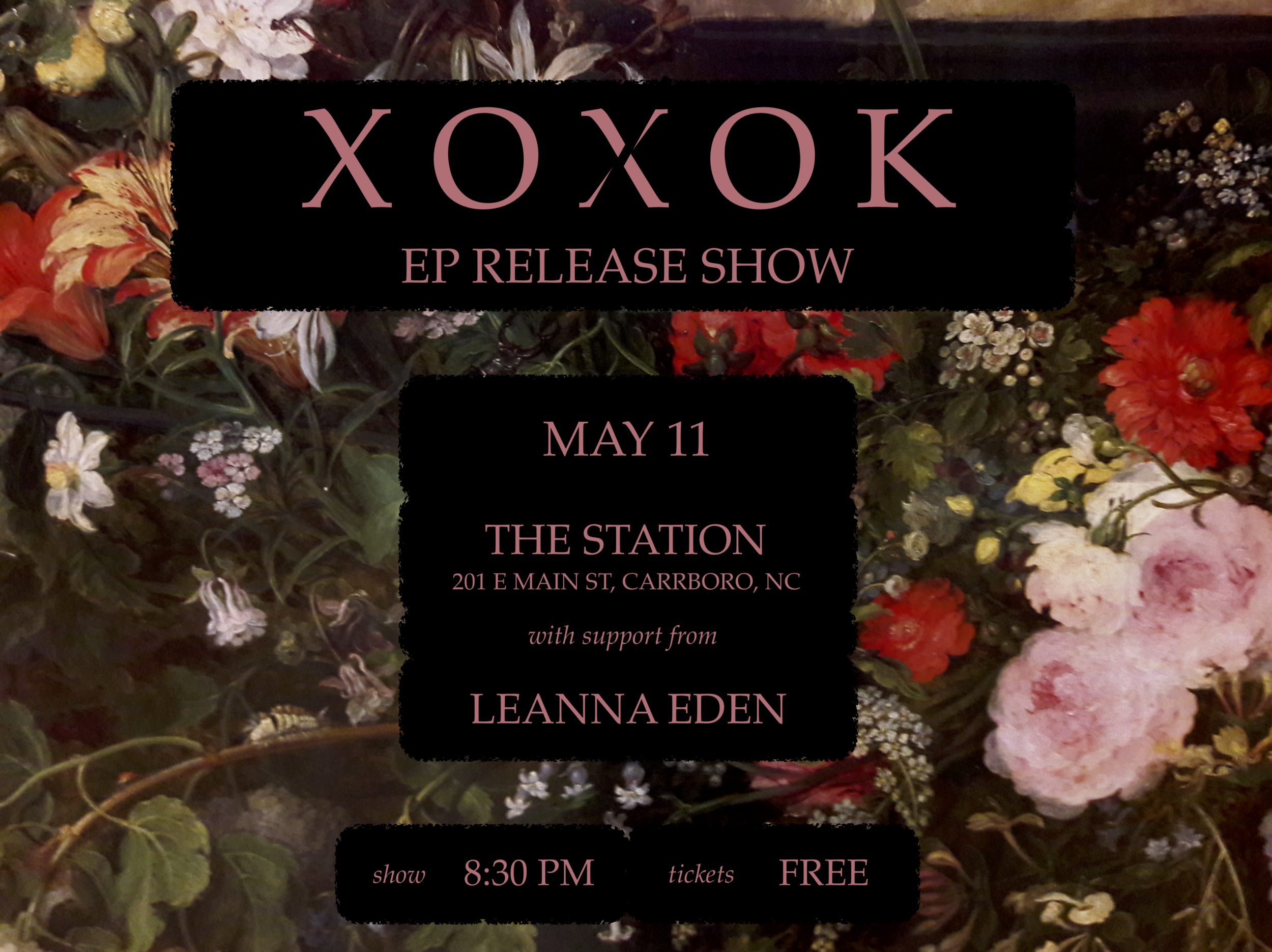 XOXOK flyer for release show 4.3.19.png