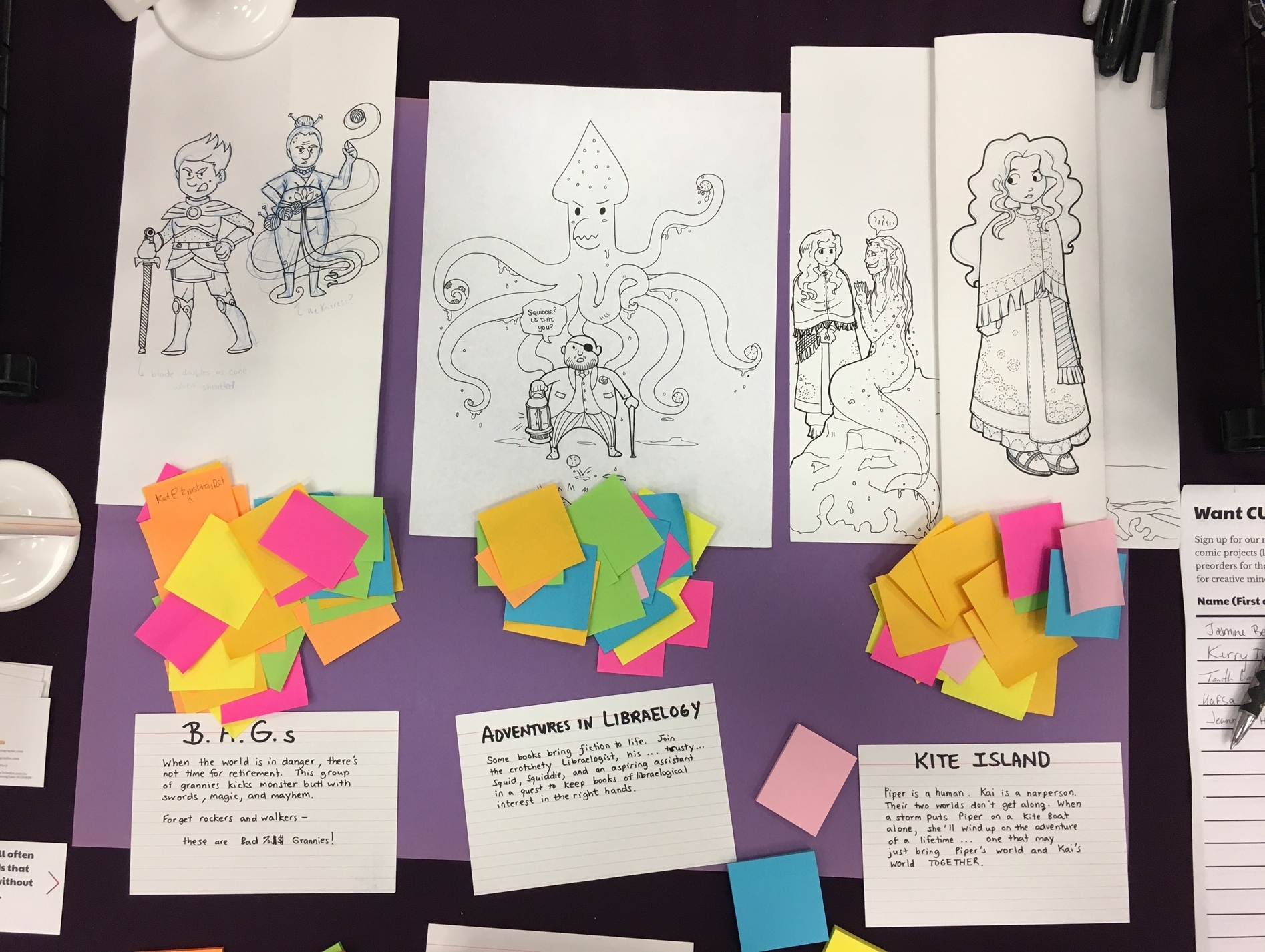 Try your hand at dot voting with stickies! It is a great way to do some early audience research and prioritize your projects.