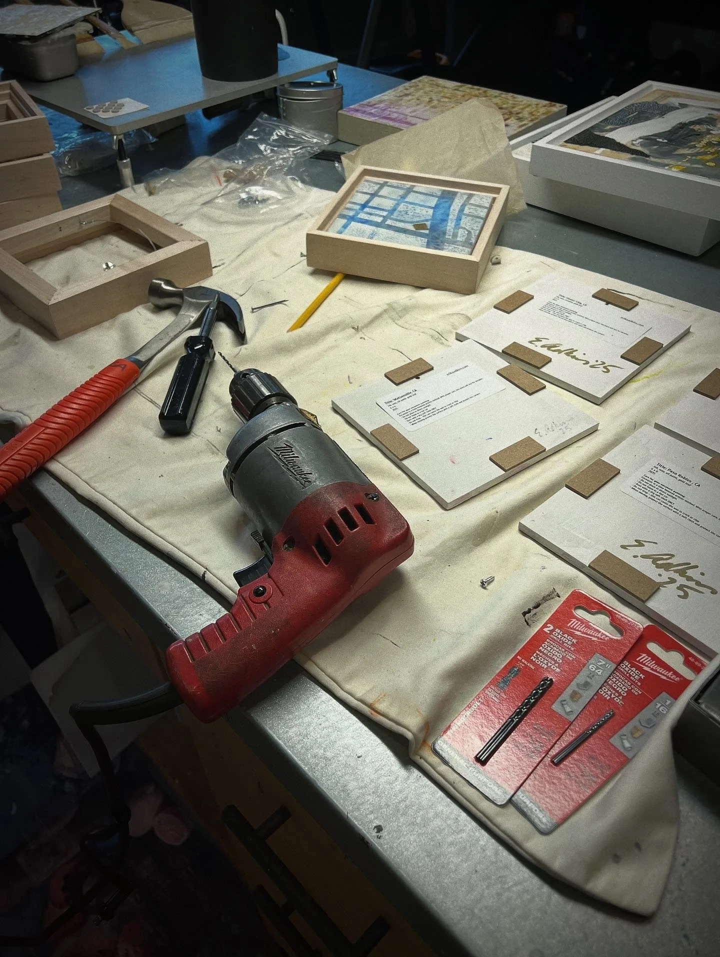 Tools of the trade&hellip;prepping for @colonyofcoastsideartists open studios this weekend!

#bipocartists 
#encaustic 
#encausticart