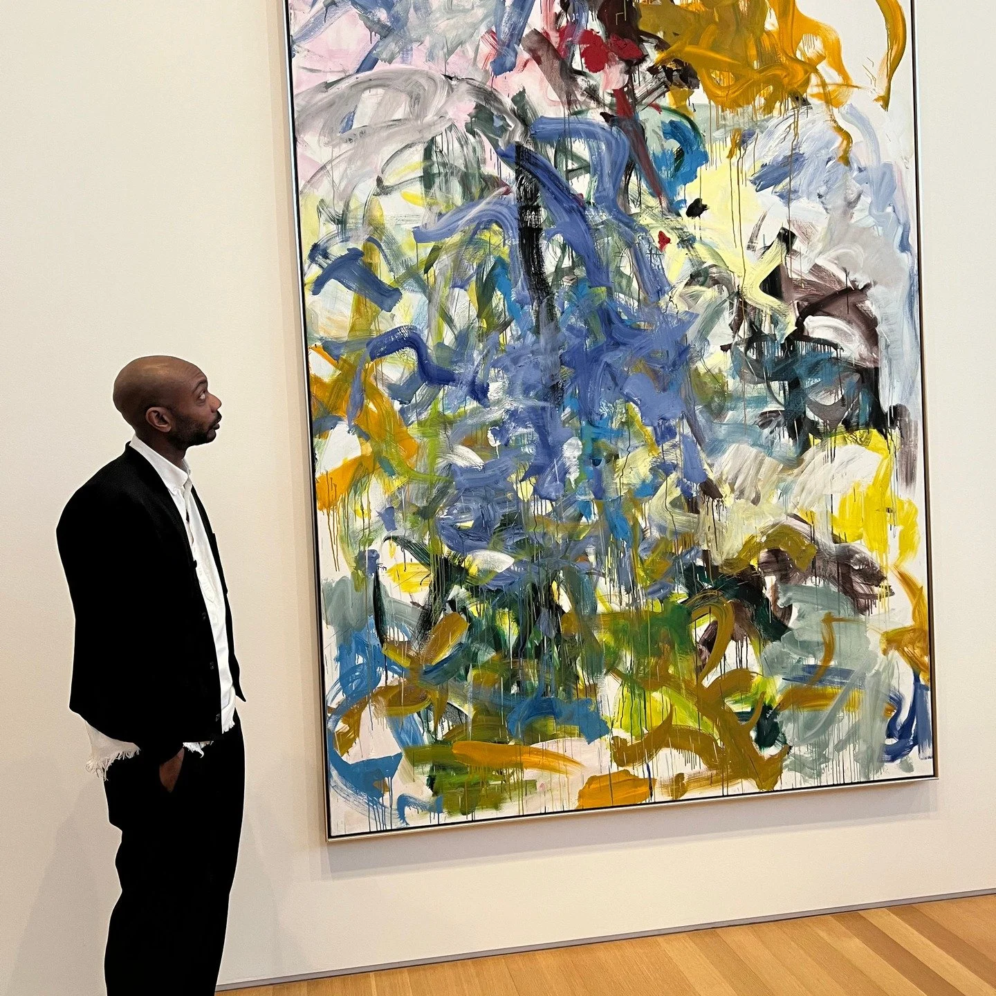 My fan girl moment - listening to @alteroncegumby talk about his early influences, notably #joanmitchell while at the @anderson.collection.stanford. If you are in the area, I recommend a trip to see his work (1st floor) and read his thoughts on some 