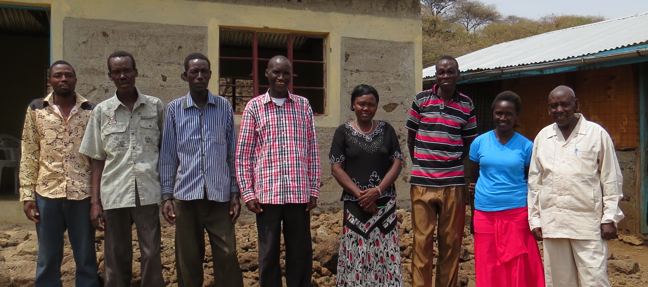 The Kirepari Primary School committee in front of the school