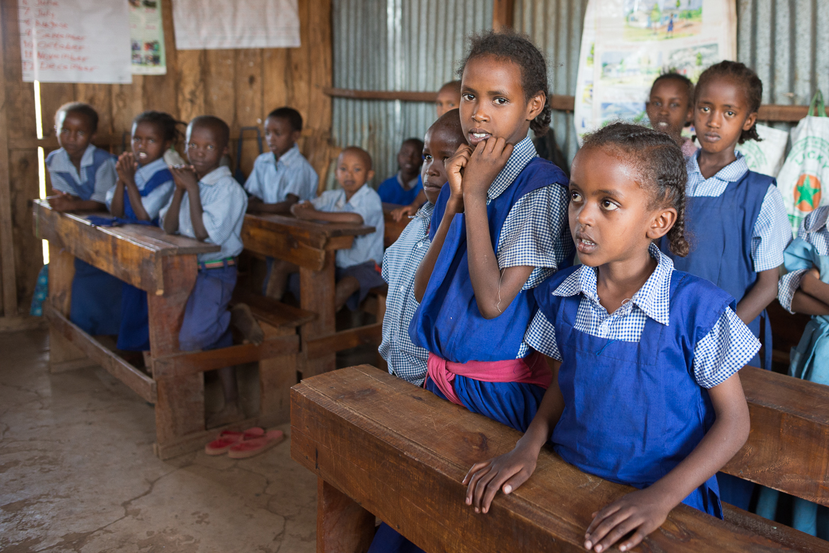 Fourth grade students at Kachiuru Primary School