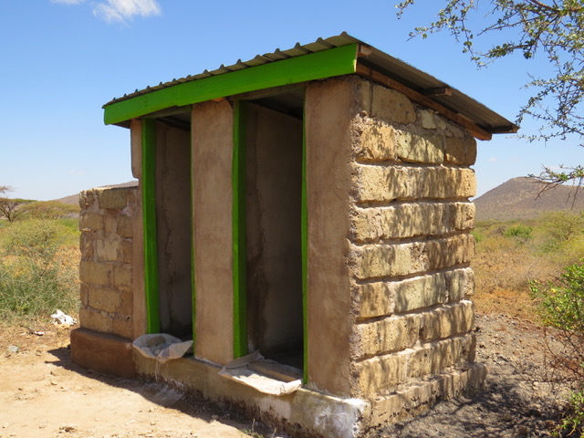 The toilet at the dispensary, almost finished. 