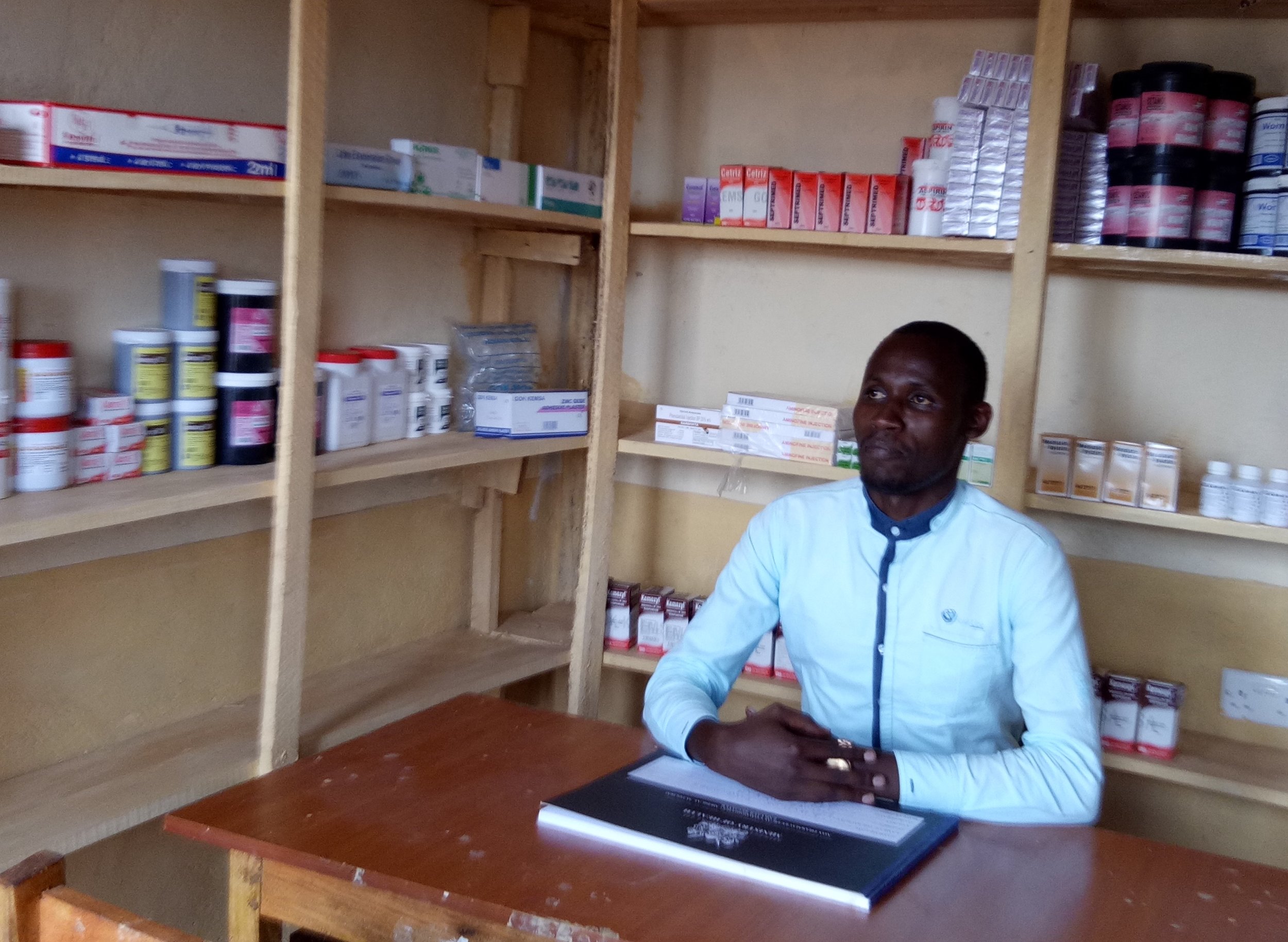 The Clinical Officer in his pharmacy