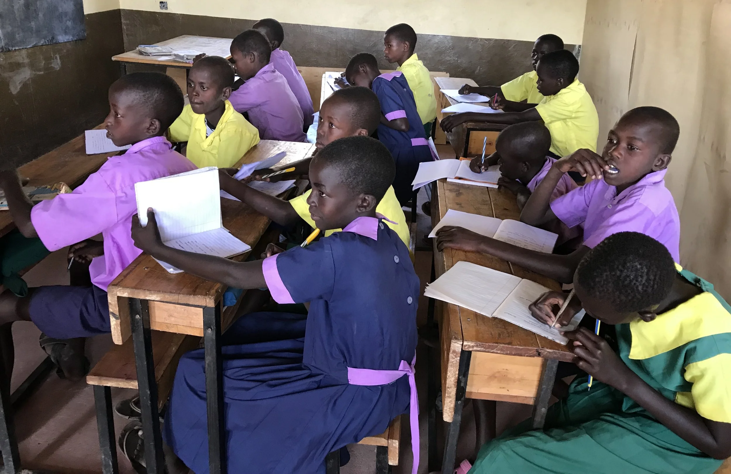 Taking notes on the lesson