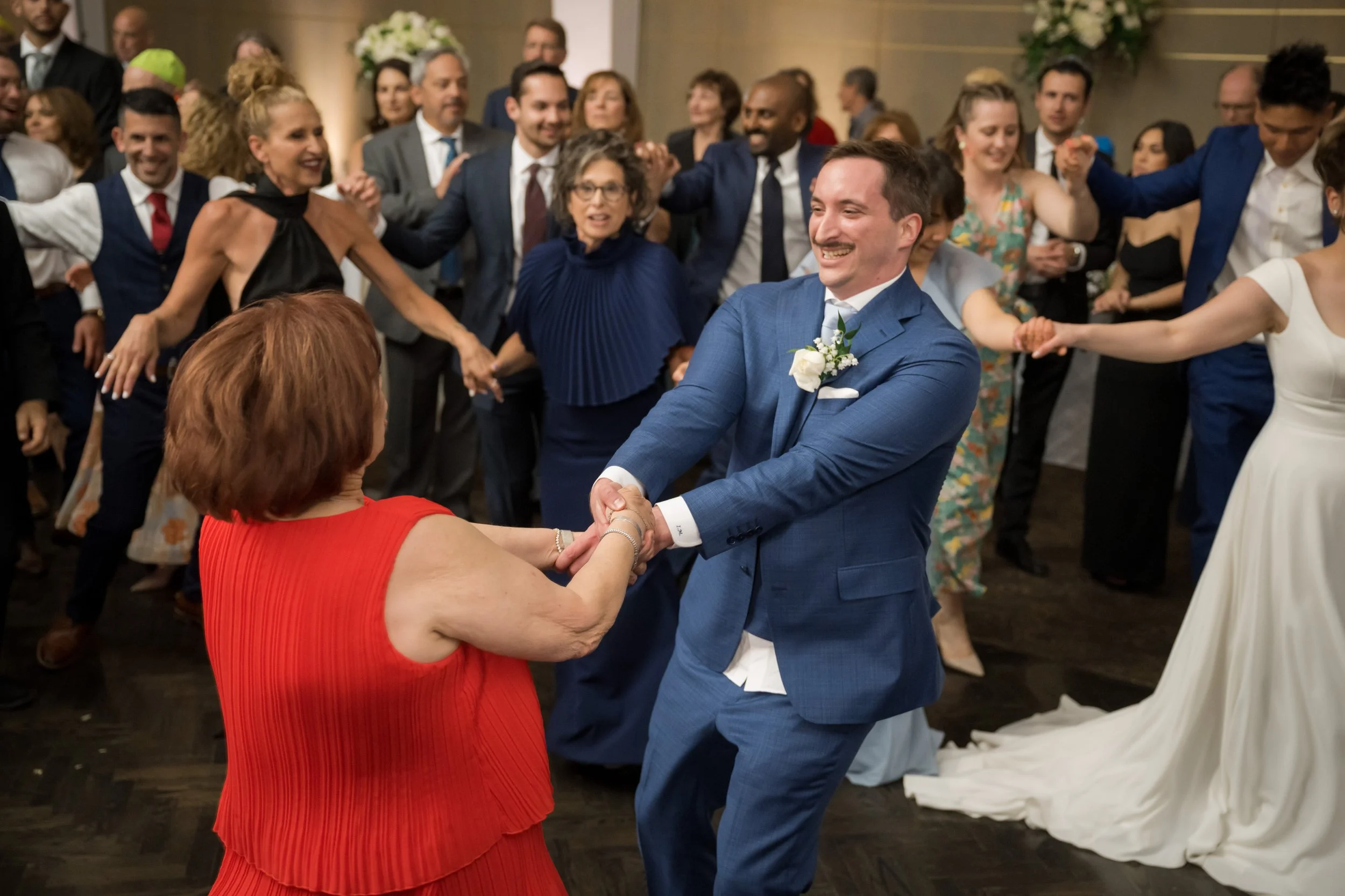 groom dancing during horah