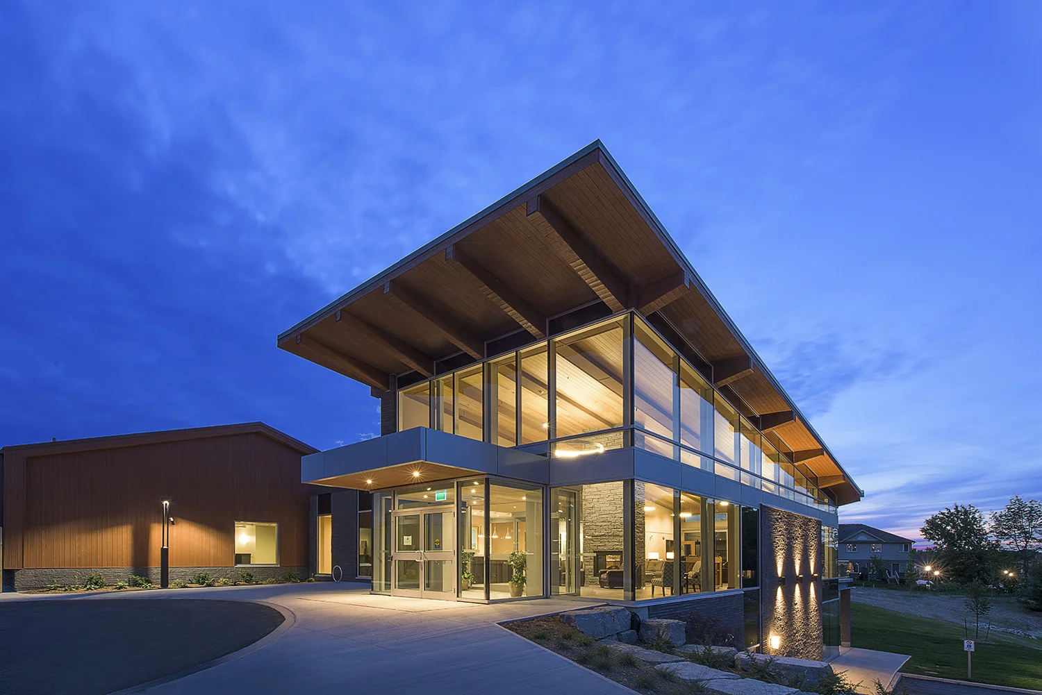 Exterior Architectural dusk.