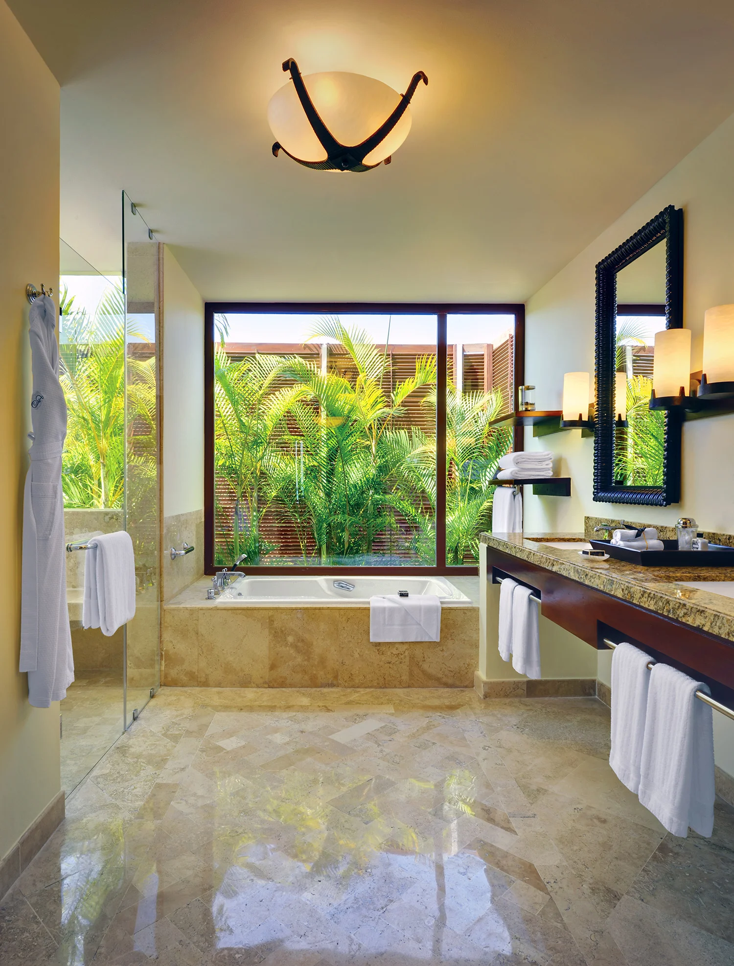 Luxury bathroom interior.