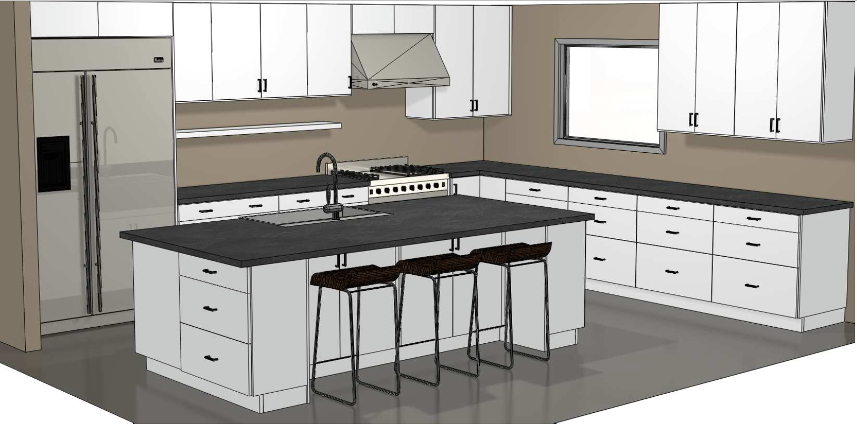 16 x 14 kitchen Modern Family Kitchens
