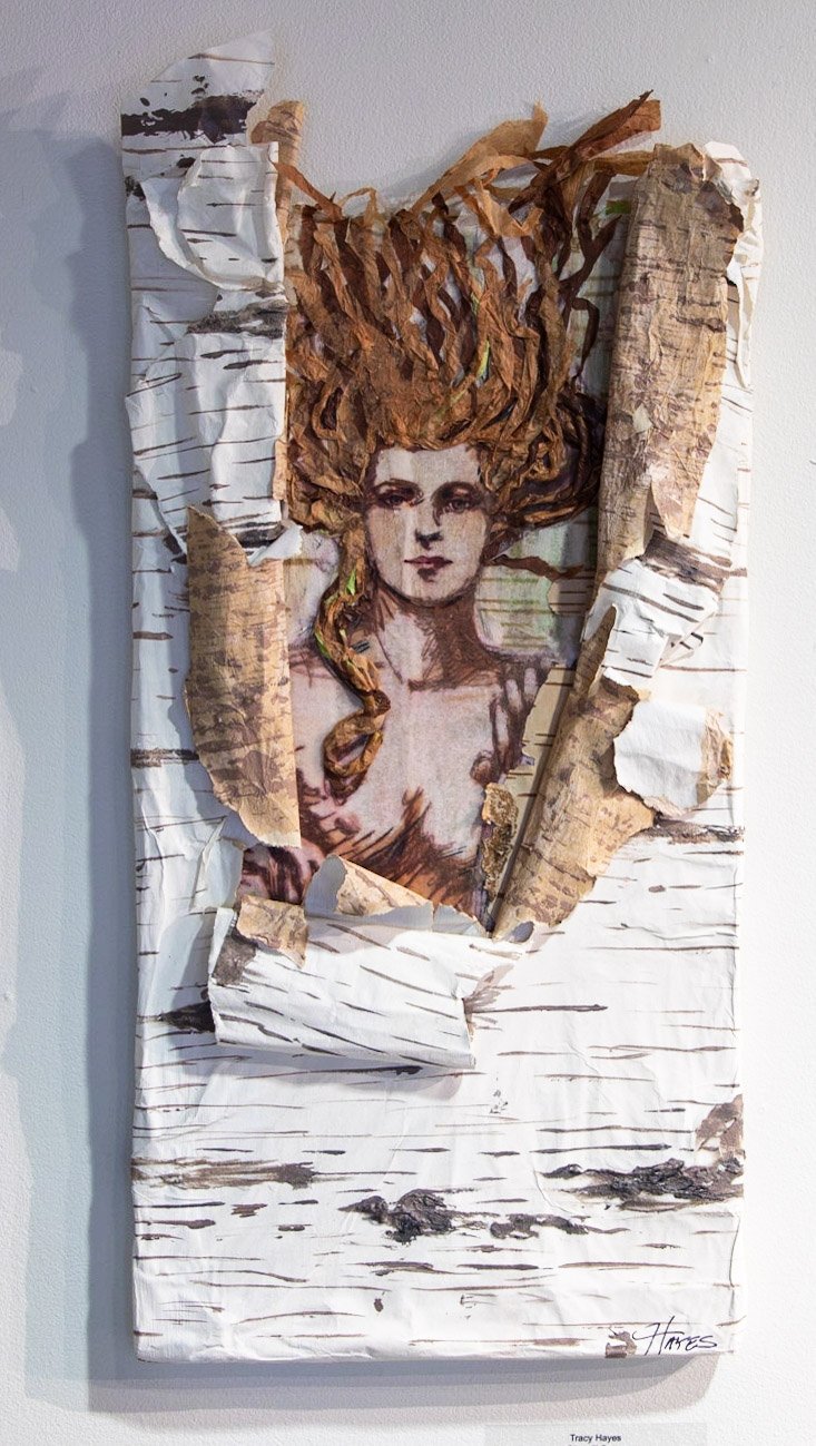 Tracy Hayes, "Starmill Oryan." Mixed Media Collage