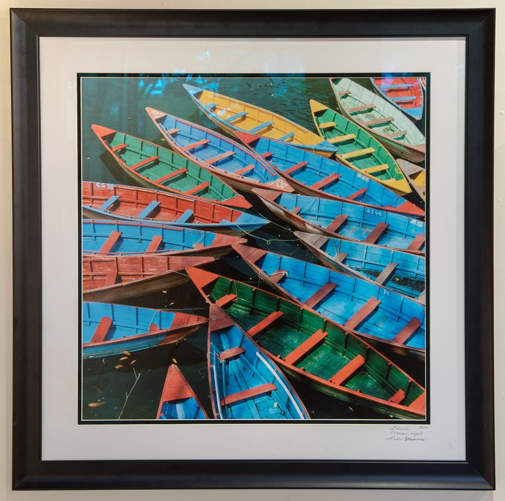 Leslie Struxness, "Primary Colors, Boats in Nepal," Photograph