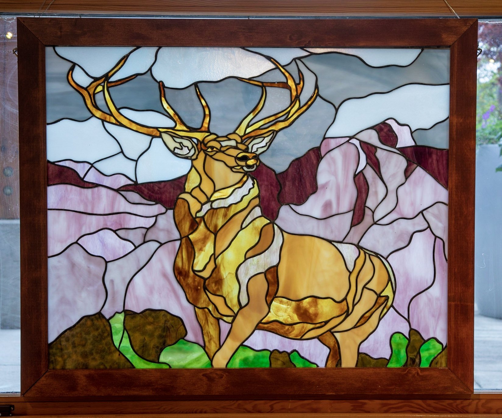 Ralph Kraft, "The Stag," stained glass