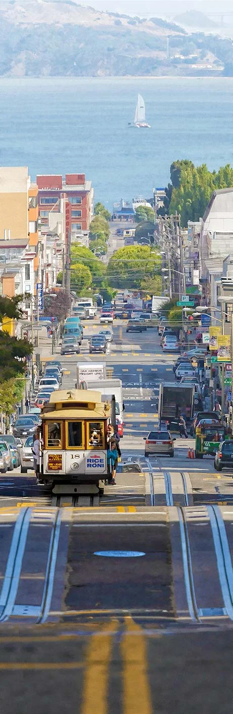 Powell St. Looking North, Nob Hill, San Francisco, CA