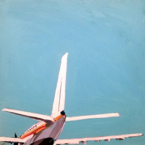 “Airplane” by Jessica Brilli 8 x 8 inches, Oil on wood panel 2016