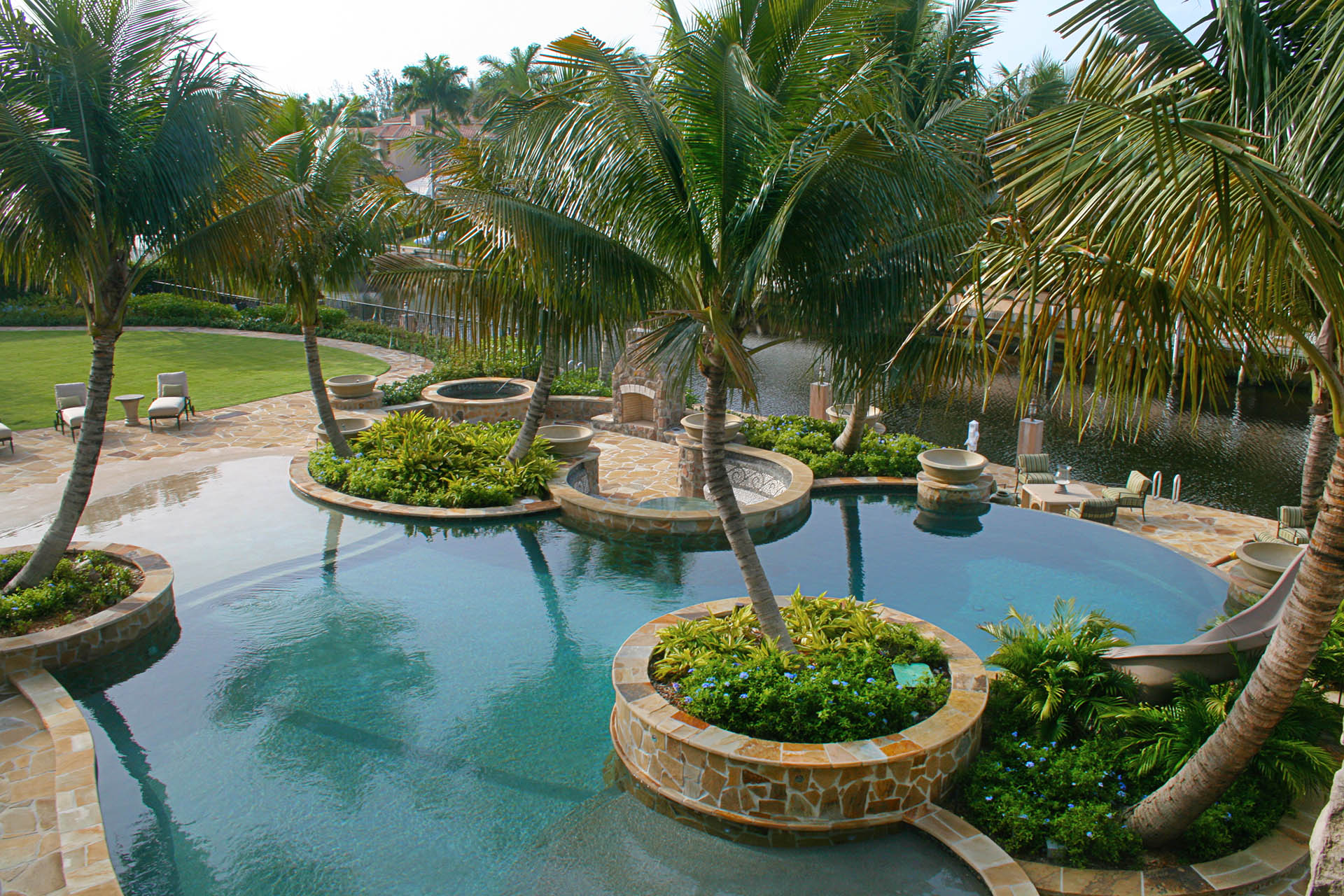 Swimming Pool Spa Water Slide - Boca Raton