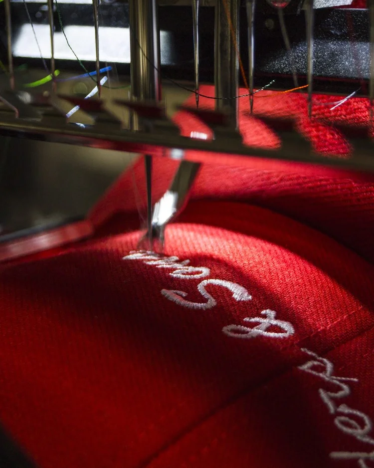 Stitching a cap