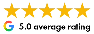 Average 5 star Google review rating