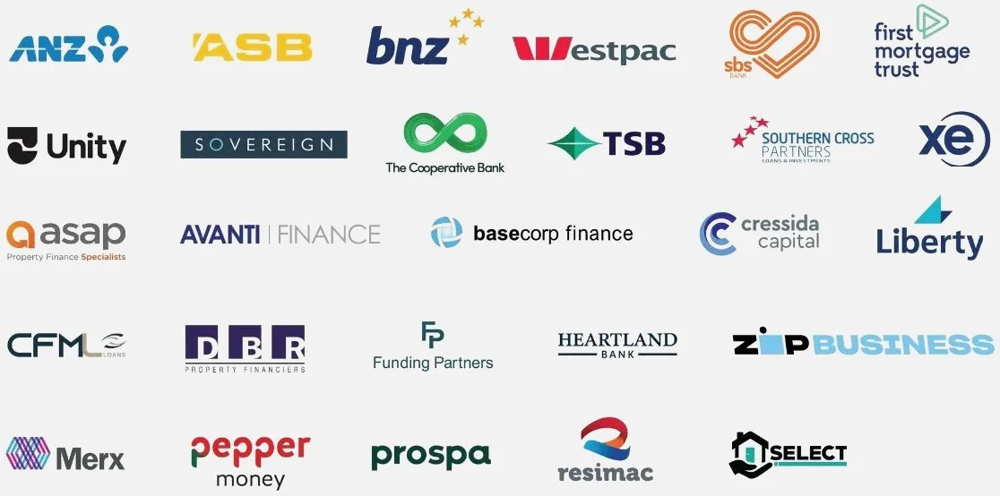 Logos of various banks and lenders