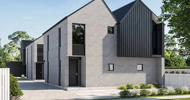 A newly built townhouse investment property