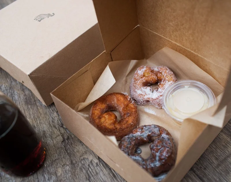 RAISED DOUGHNUTS x ADDO POP UP 2.11.2018 One of a kind POP UP serving up freshly fried mochi doughnuts served three ways! Black sesame, sugared, and plain with a side of sweetened condensed milk!