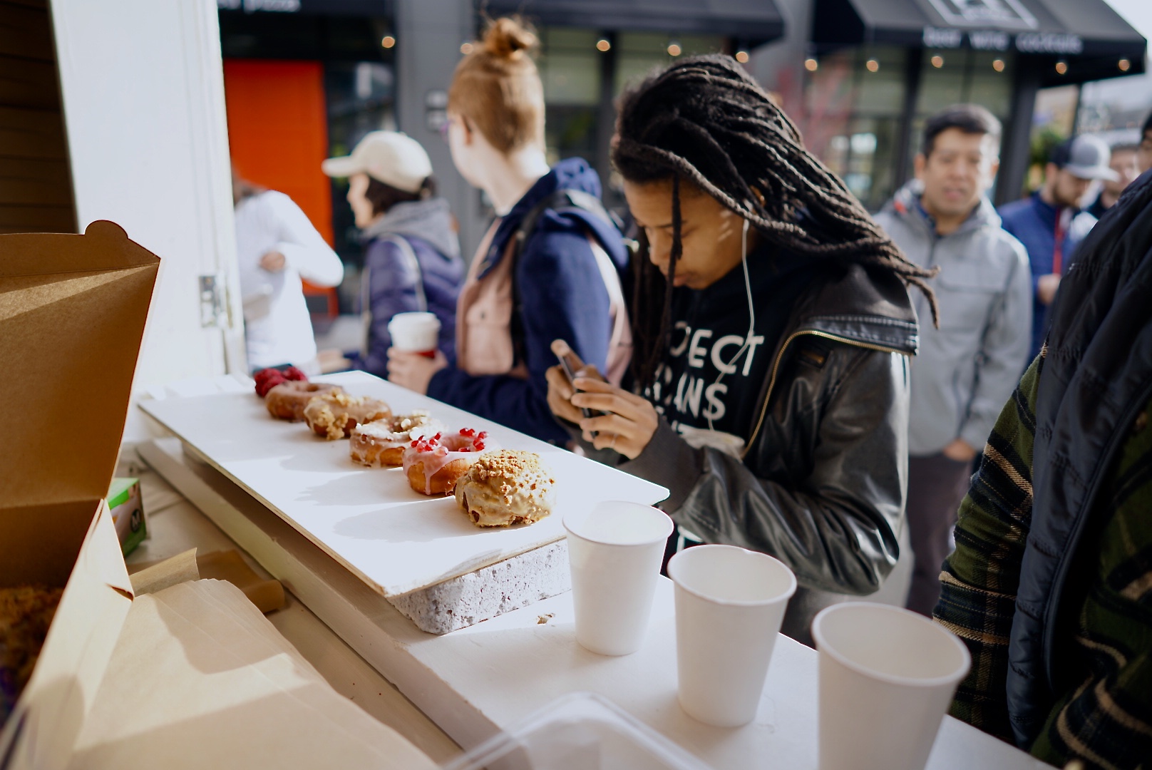 RAISED DOUGHNUTS X UNIVERSITY VILLAGE POP UP 11.18.2017 We were overwhelmed with the turn out today! Thanks for all the love and we'll make sure those who didn't get through the line definitely get through at the next one! (aka we're making more!)
