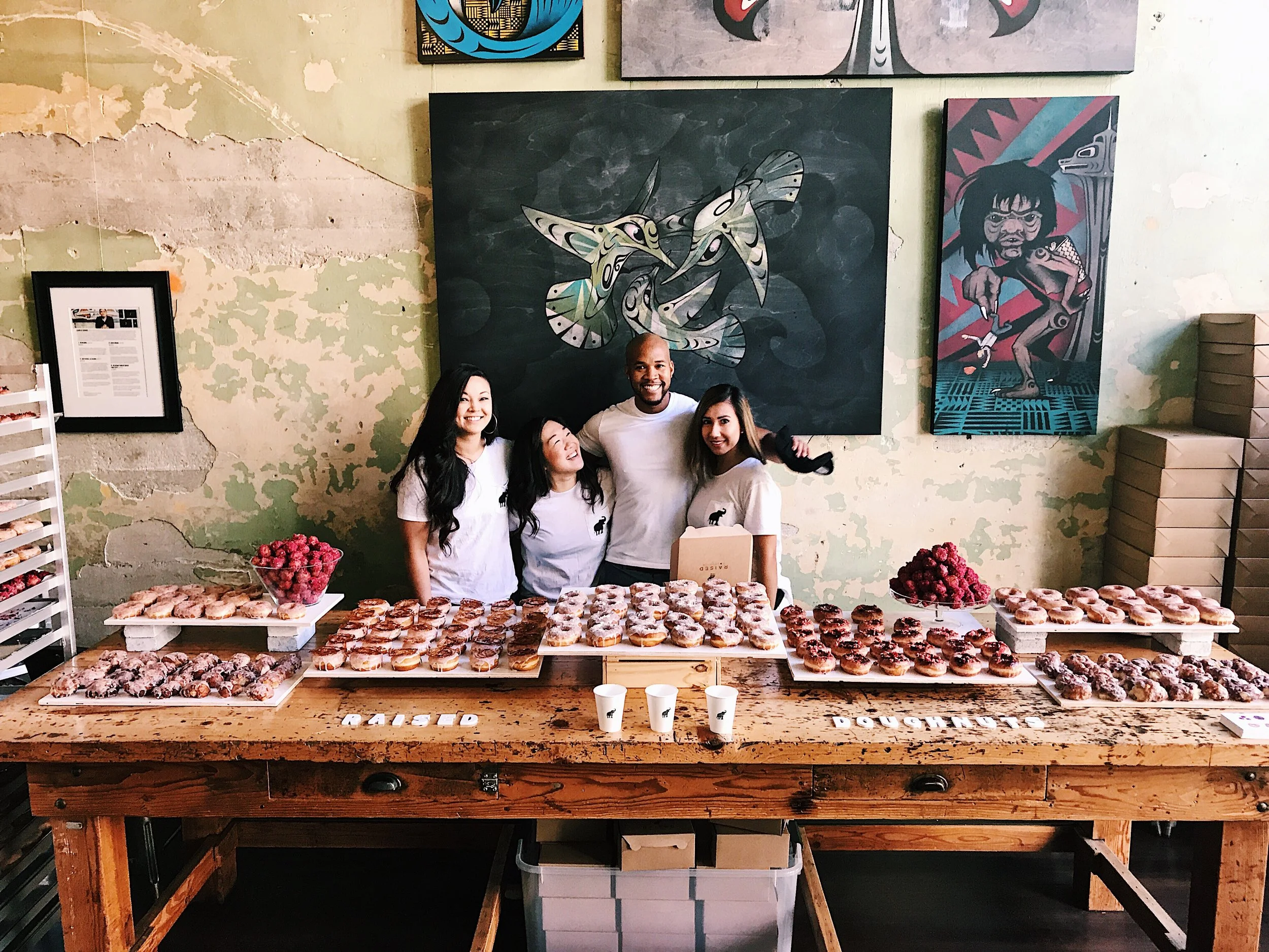 RAISED DOUGHNUT POP UP X2 5.21.17 Another great success! We tripled the amount of doughnuts this time around and still sold out within 2 hours! Thanks to everyone who made it out and supporting!