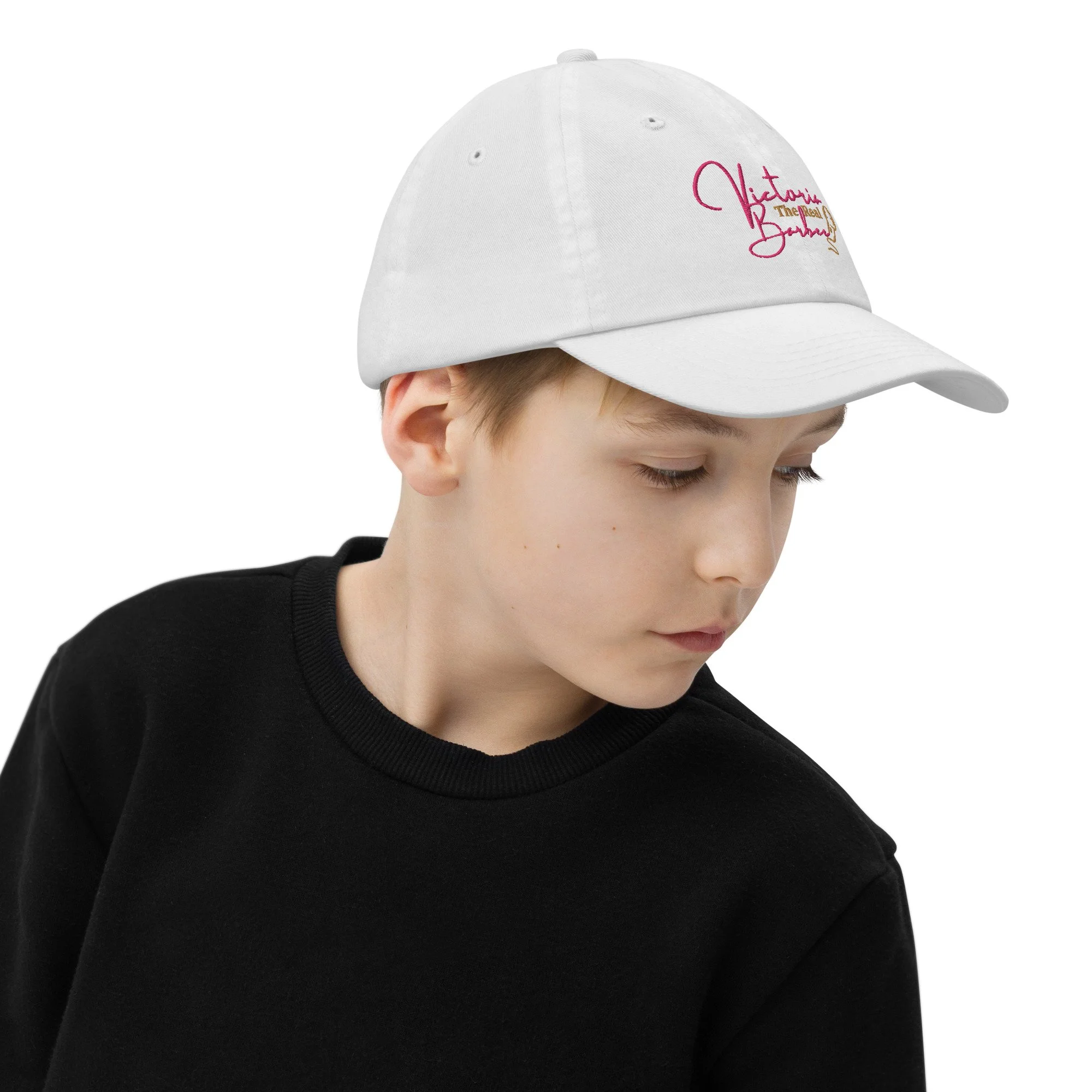 youth-baseball-cap-white-right-side-668426f9b2357.jpg