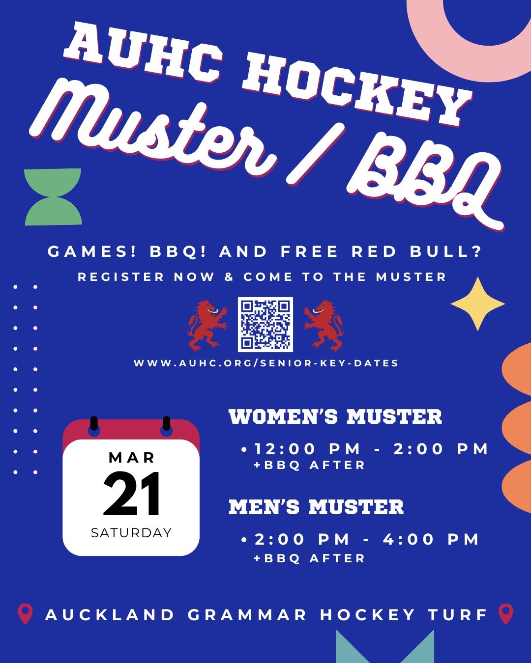❗ 📣 Looking for a more social hockey experience? Come to our muster dates where you can grab a snag and free refreshments! 🌭🏑