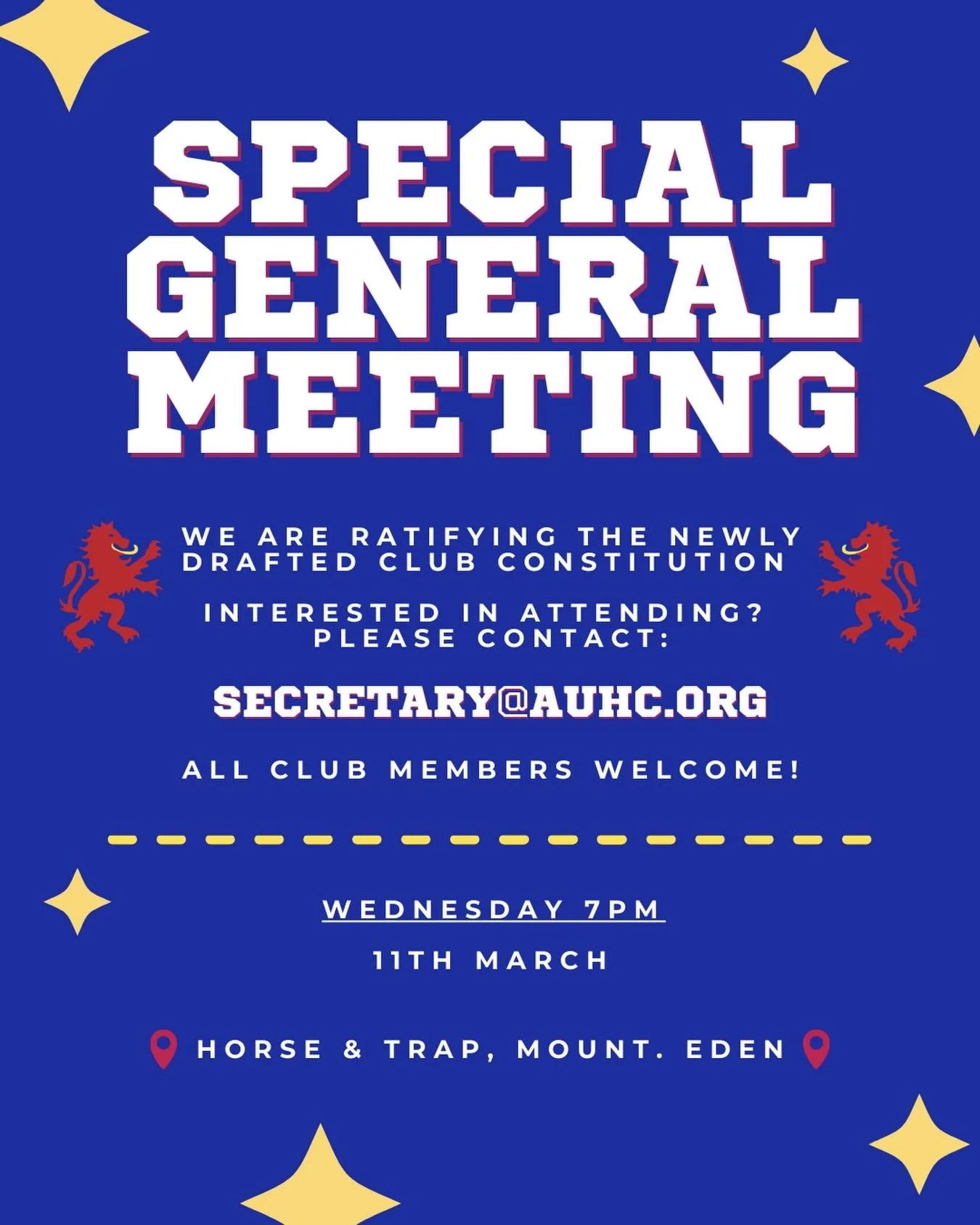 Email our secretary if you are interested!