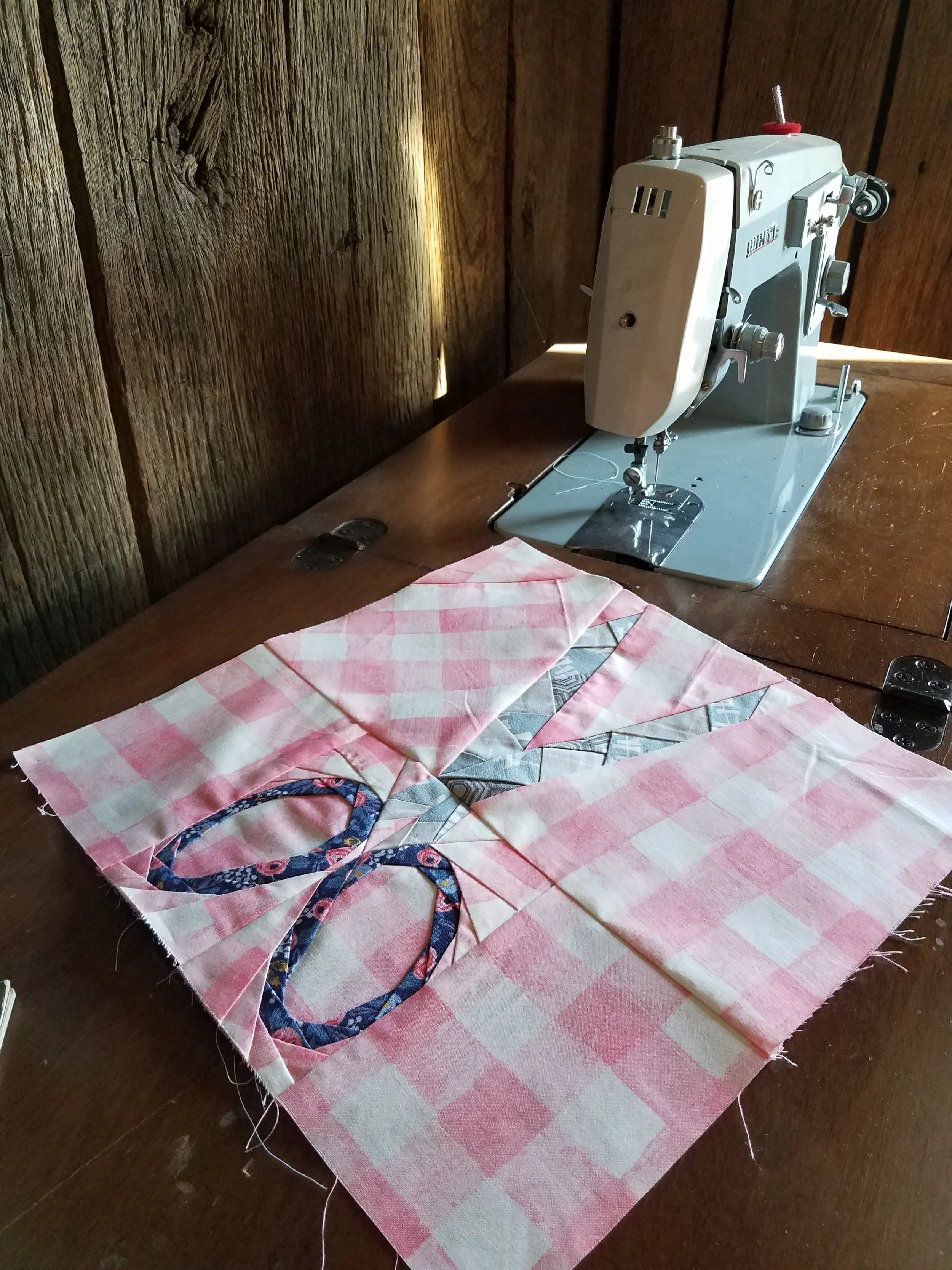 Scissors by mom's machine