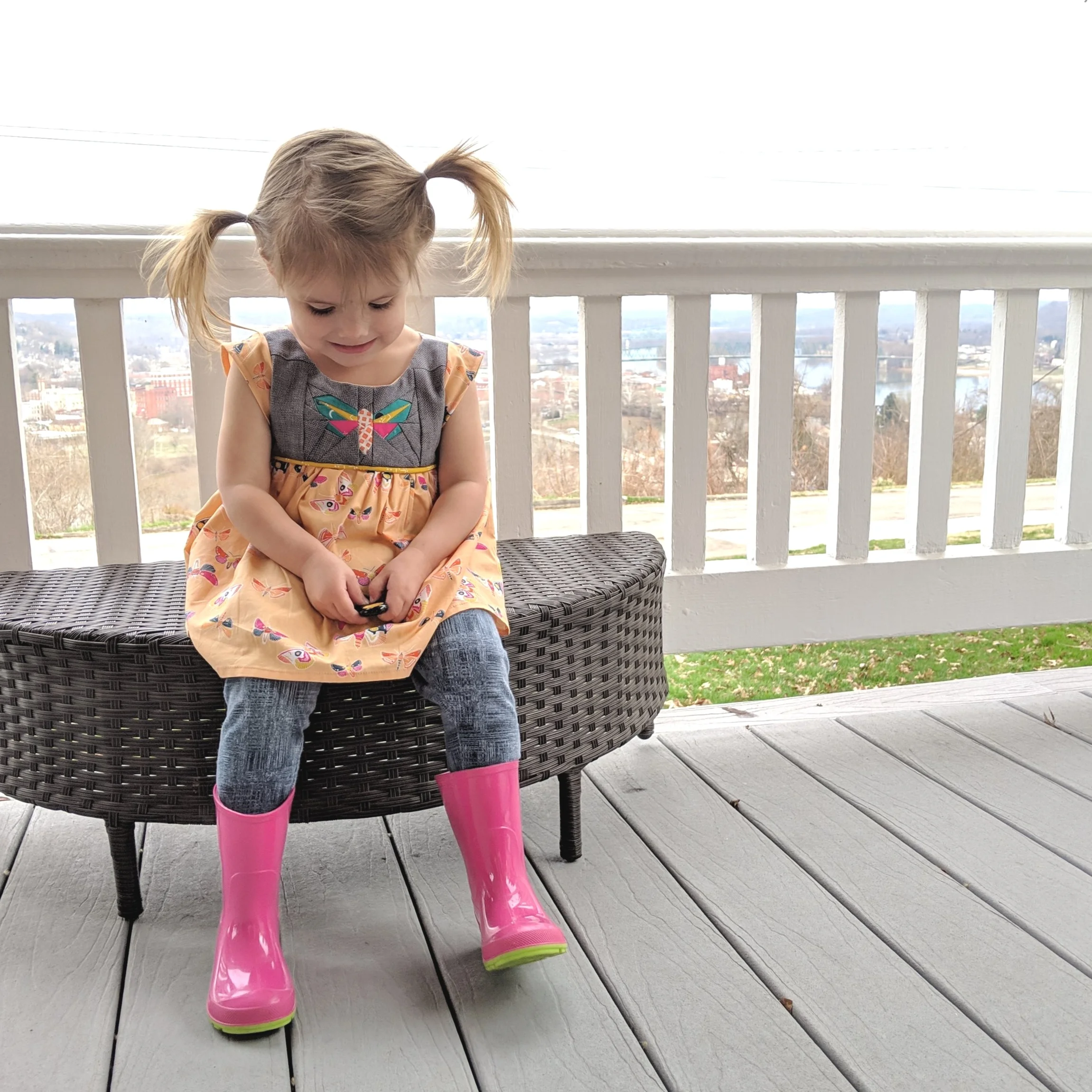 The boots were her idea.