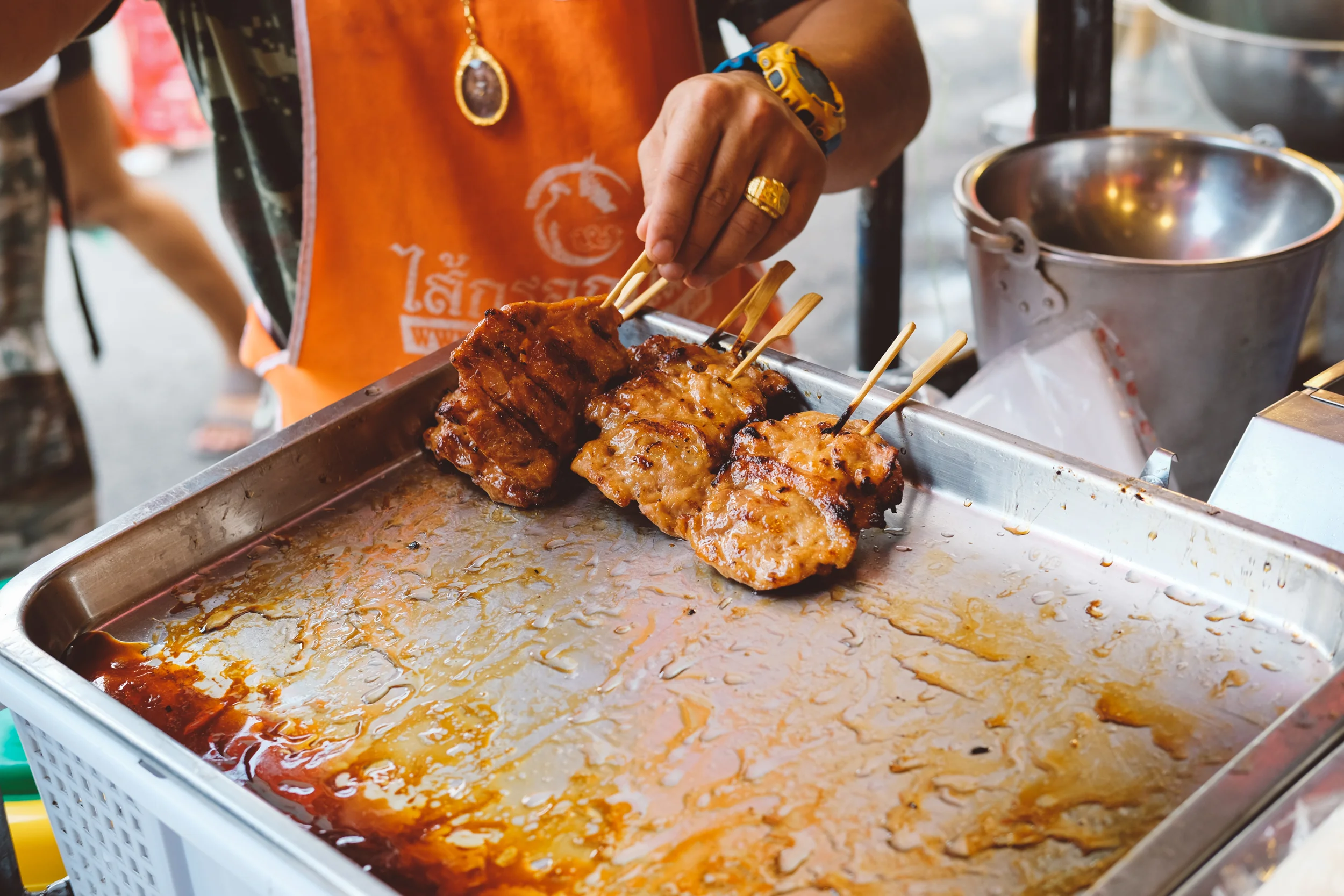 Pork skewers SO GOOD.