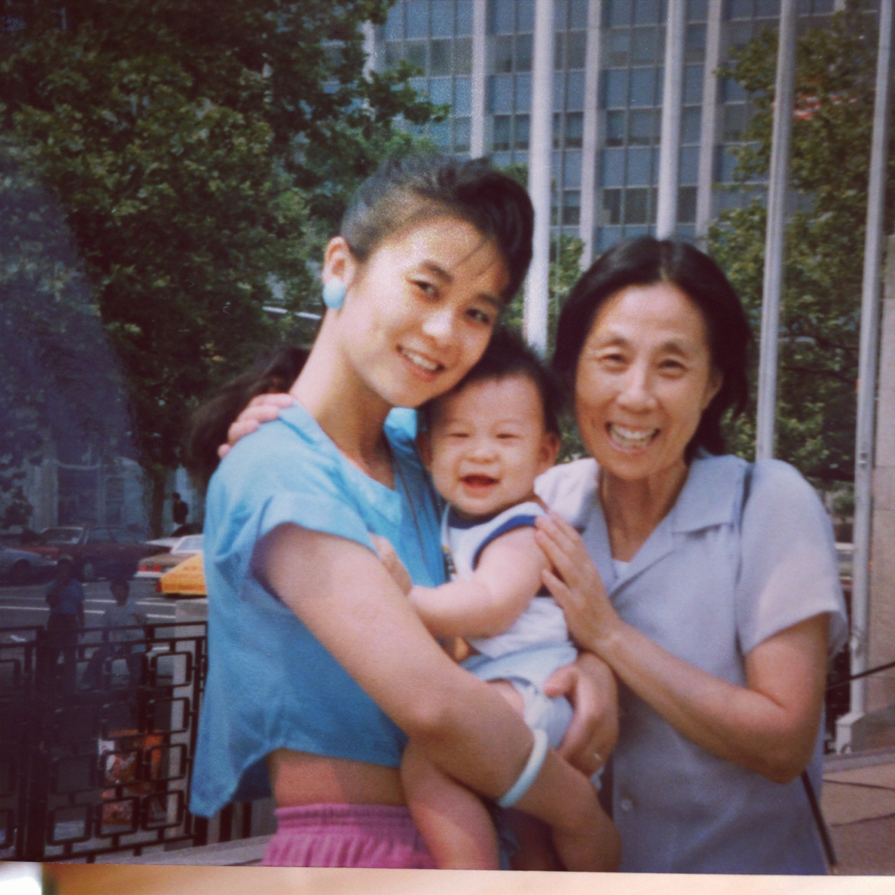 Mom, Mike, and grandma