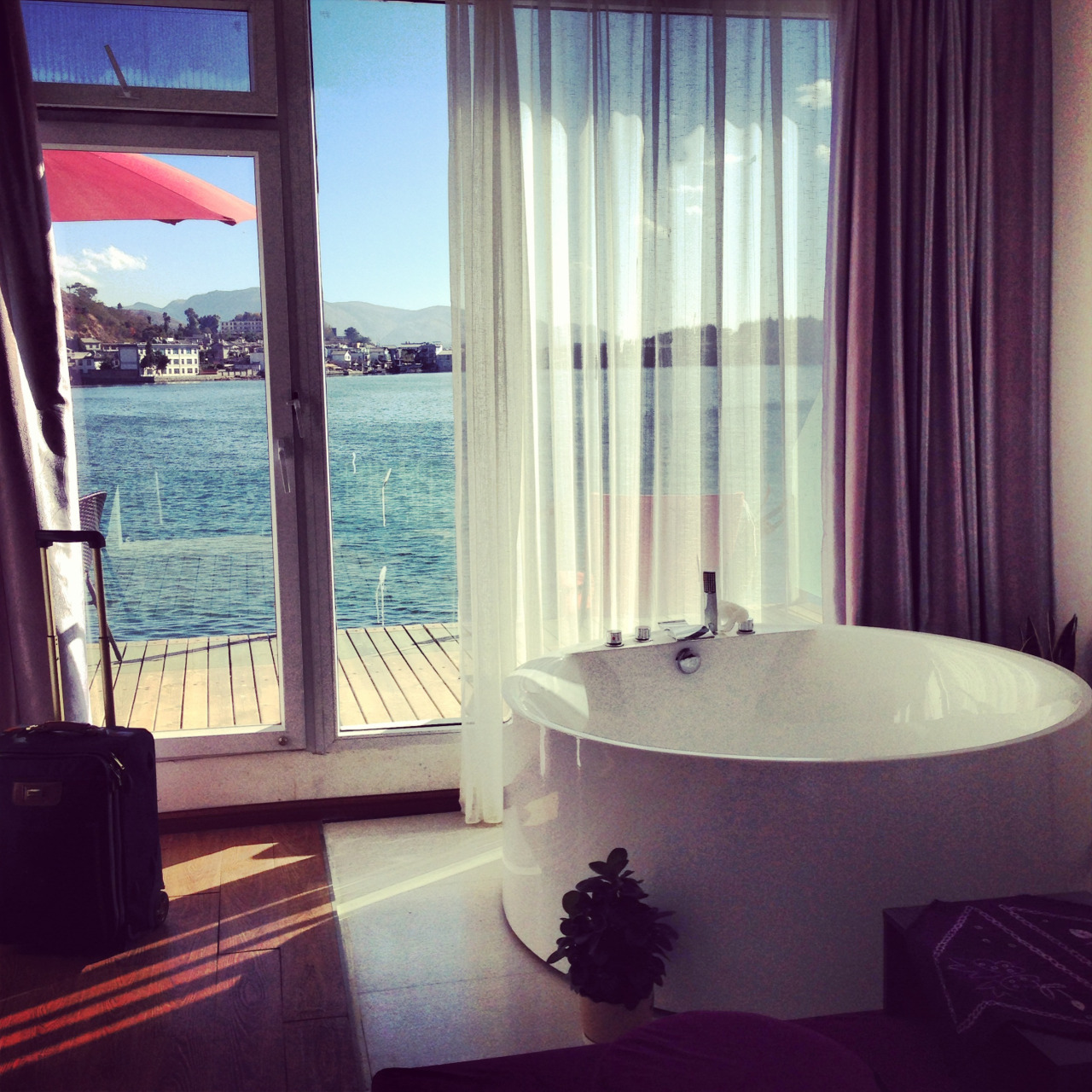 Our bedroom with a jacuzzi