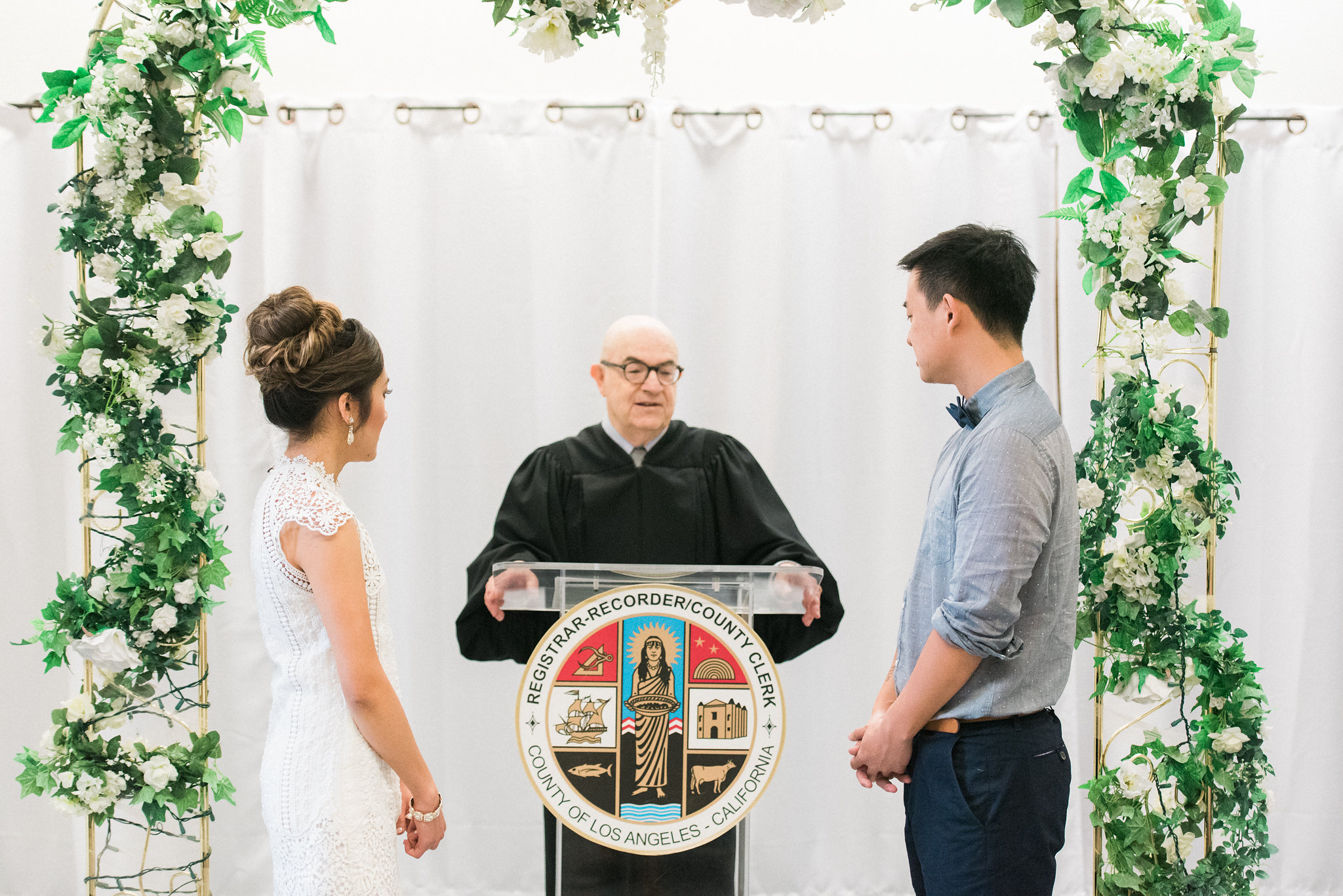 Beginning the ceremony