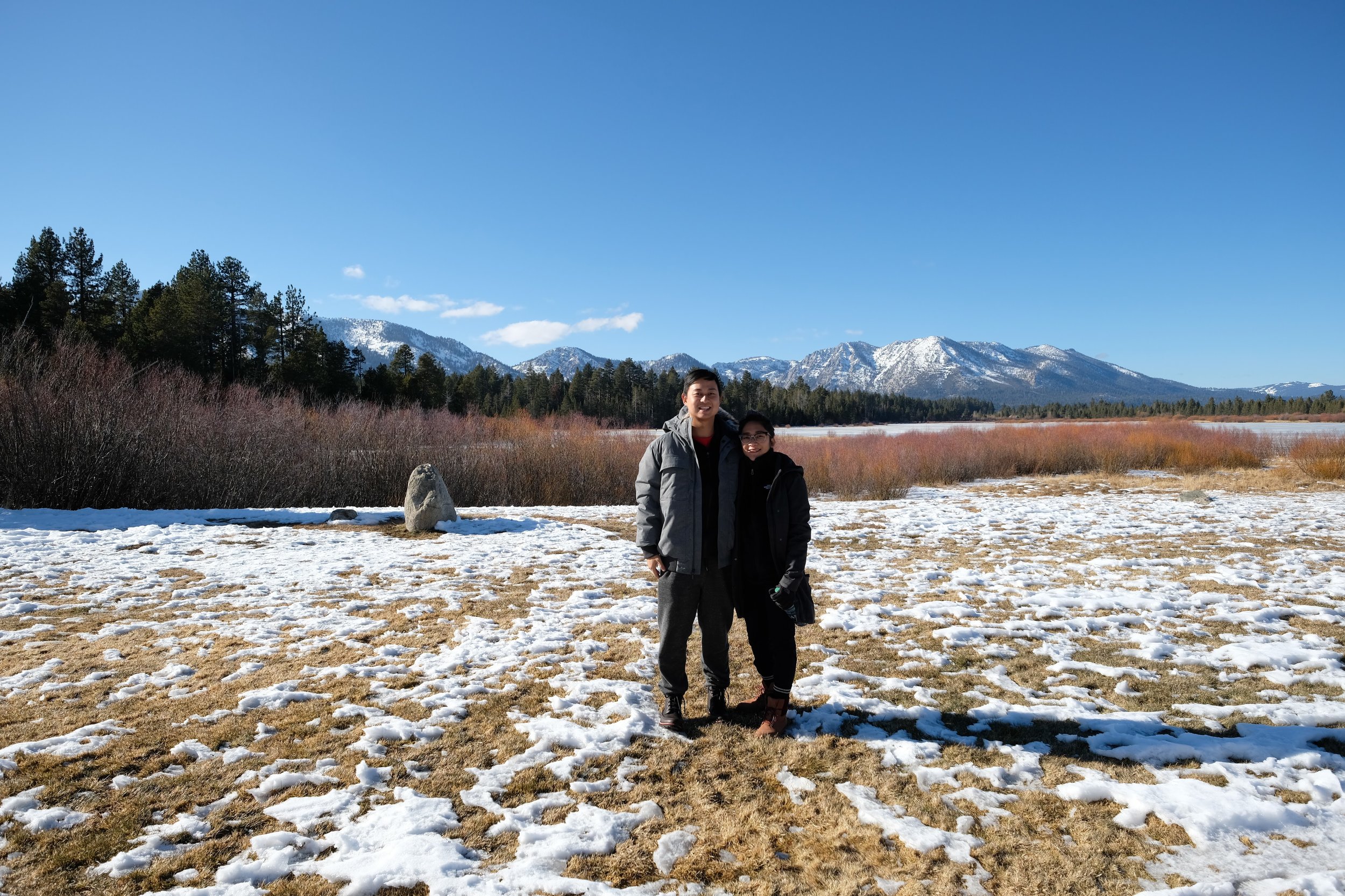 Us in our recently bought winter gear (in prep for our trip to Chicago next week)