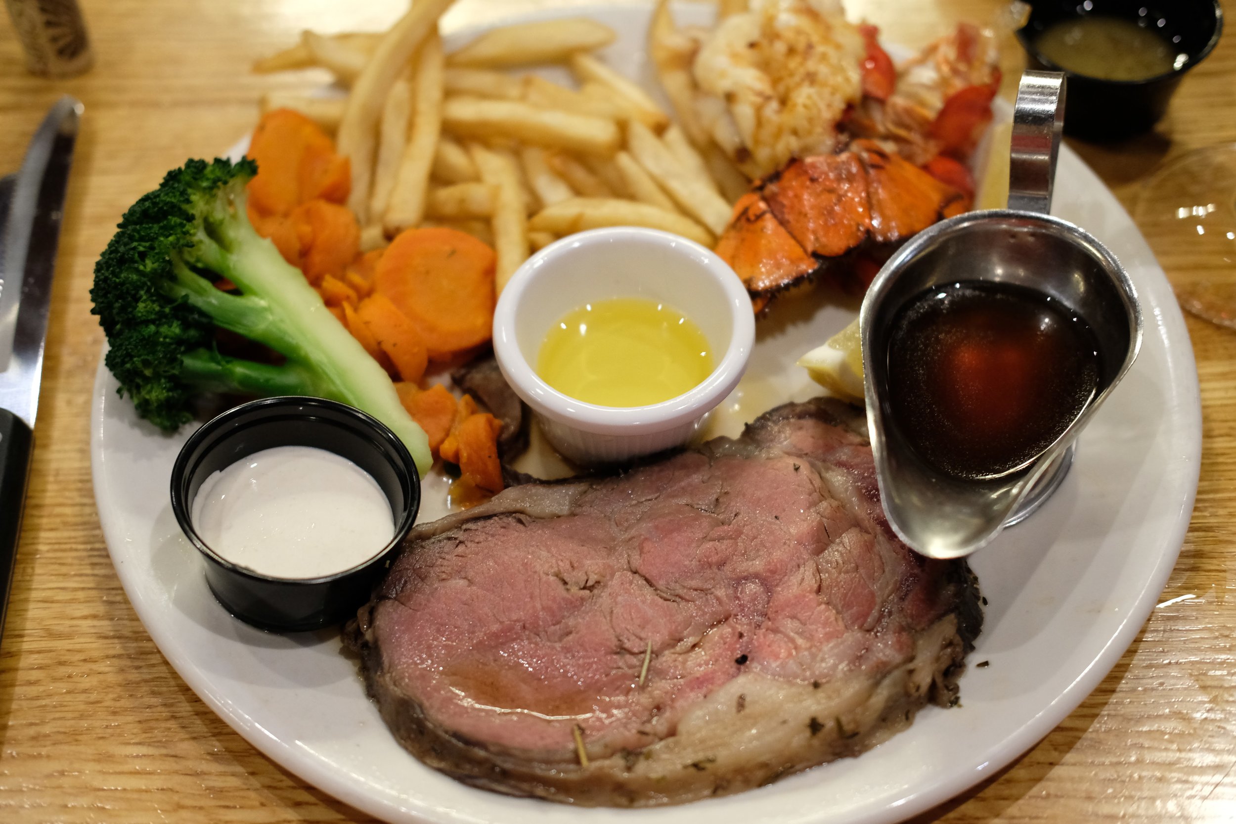 Prime rib & lobster $20 meal (also came with a salad or soup)