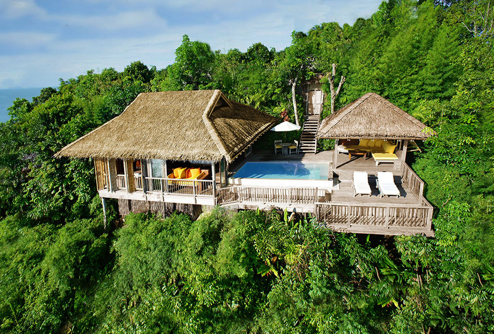 An aerial view of our villa! Picture: Six Senses