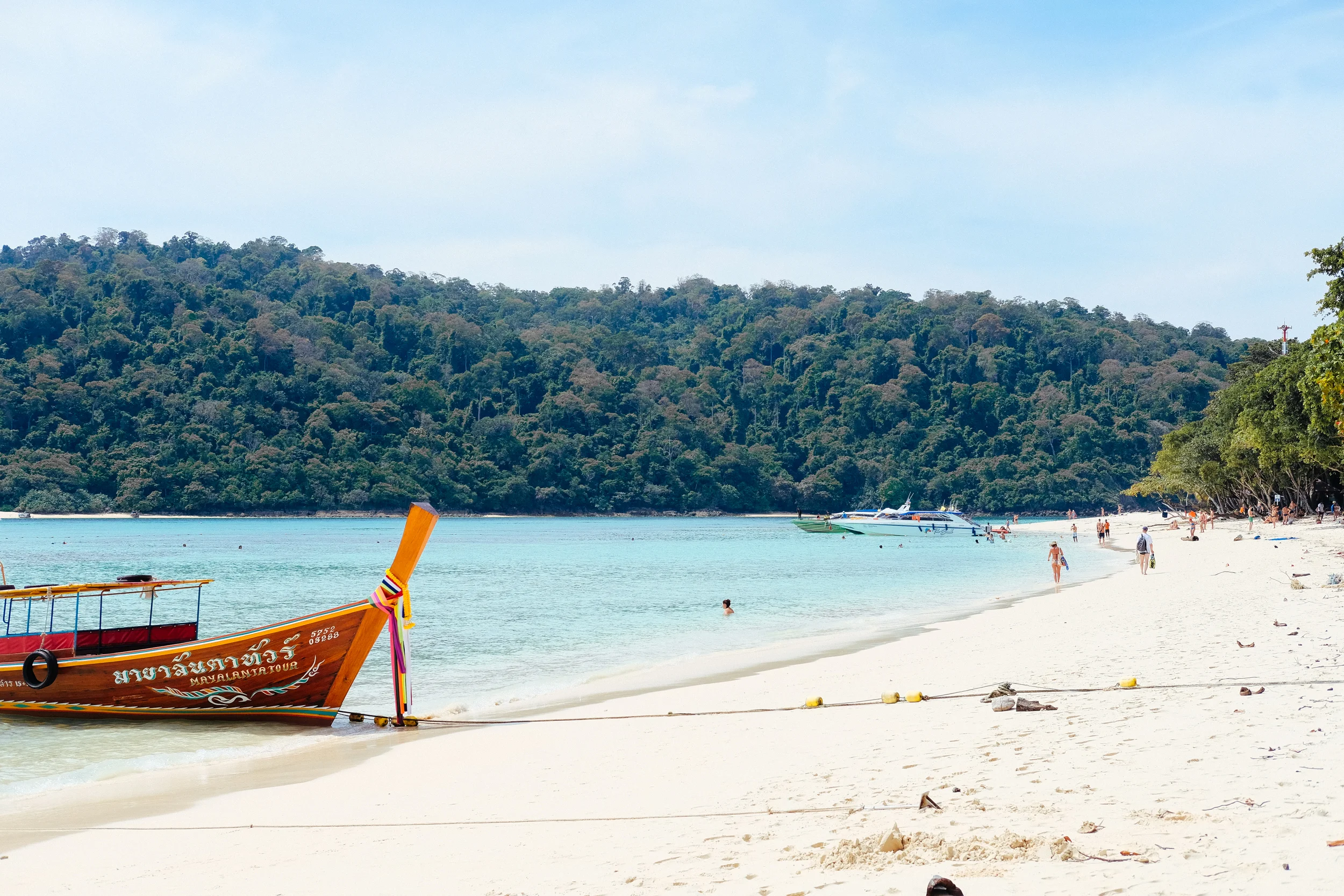 White sand and clear water!