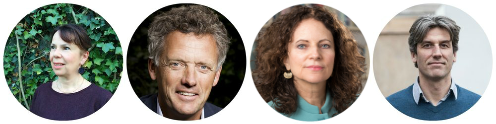 Van links naar rechts: Drs, Carolien Barkey Wolf, Drs. Jan Petit, Mr. Hester Houtsmuller,Drs. Tido van Wieringen