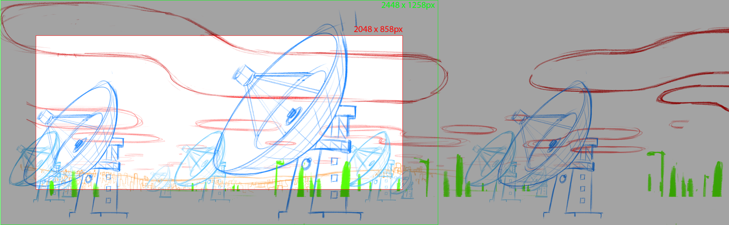 One of the many layouts that Nico prepared for The Lonely Orbit.
