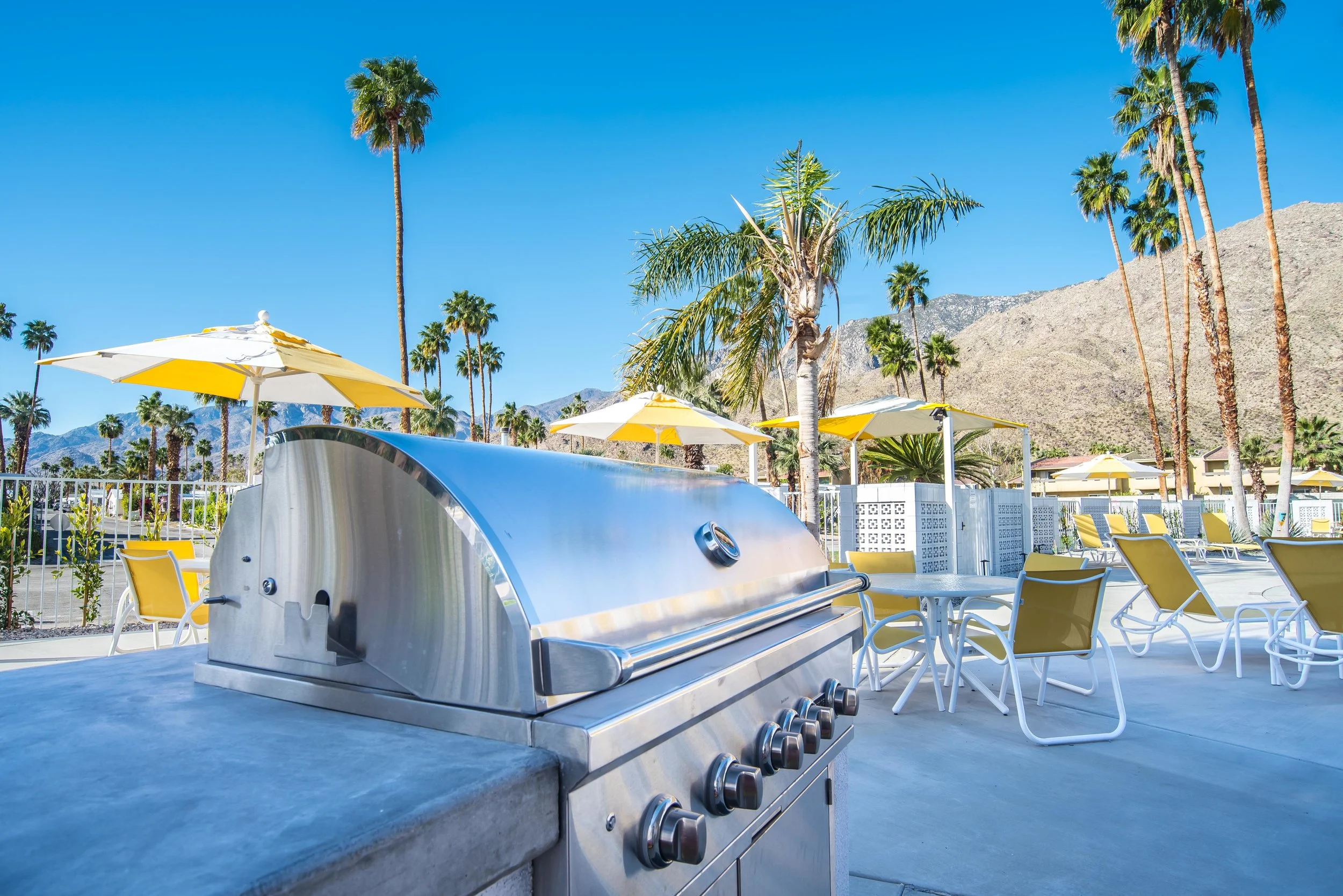 Poolside bbq area