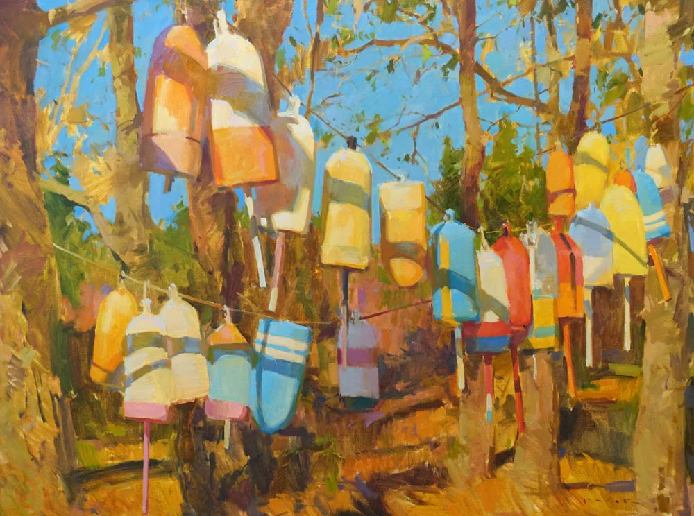 Hanging Buoys 36x48" oil on canvas