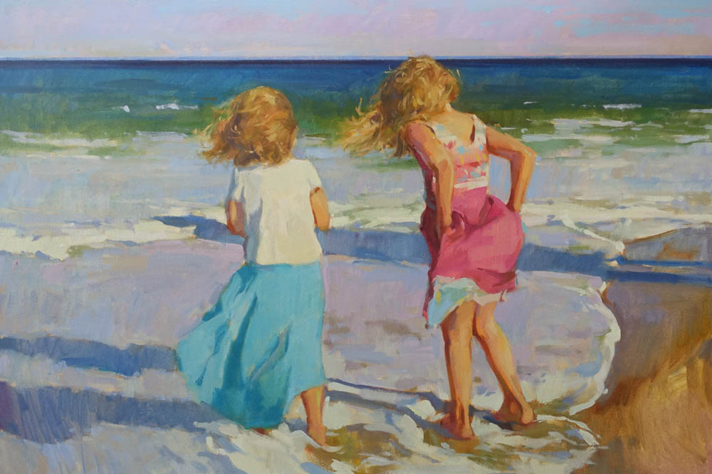 Testing the Water 24x36" oil on canvas