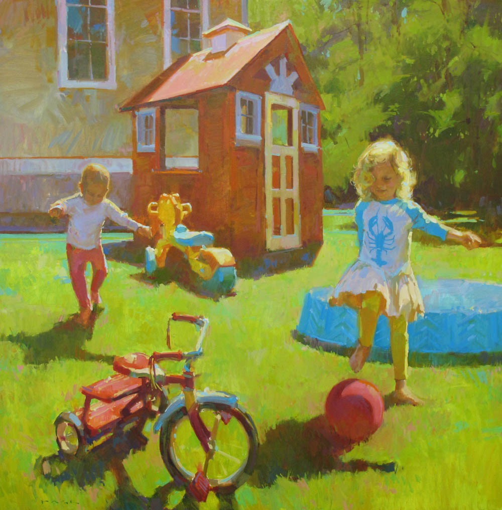  Dooryard Toys  48x48" oil on canvas    