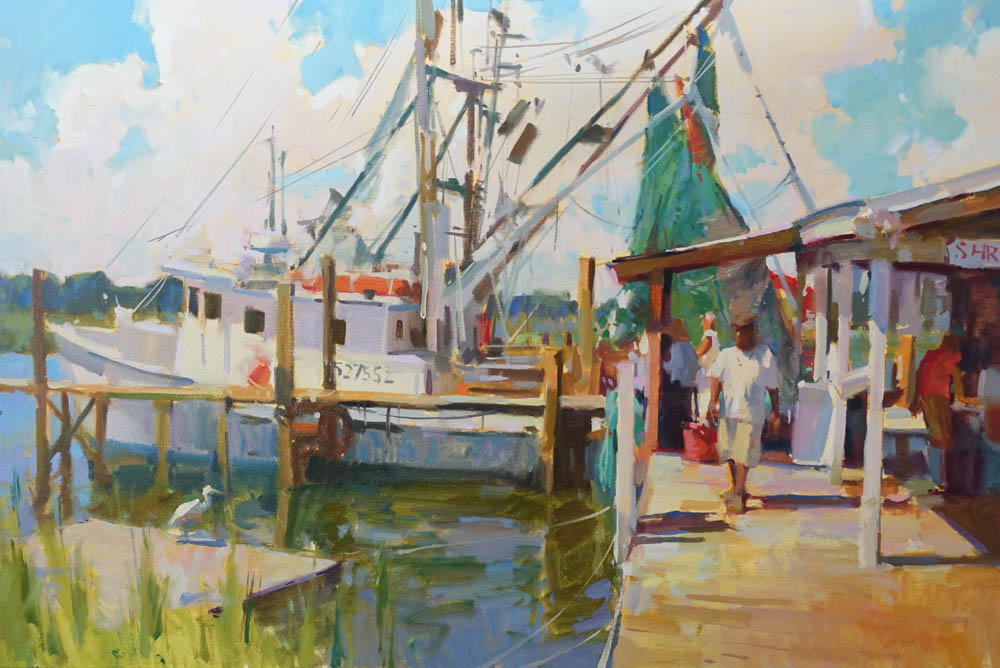  Fish Market  on display at Anglin Smith Fine Art, Charleston, SC  24x36" oil on canvas $6000    