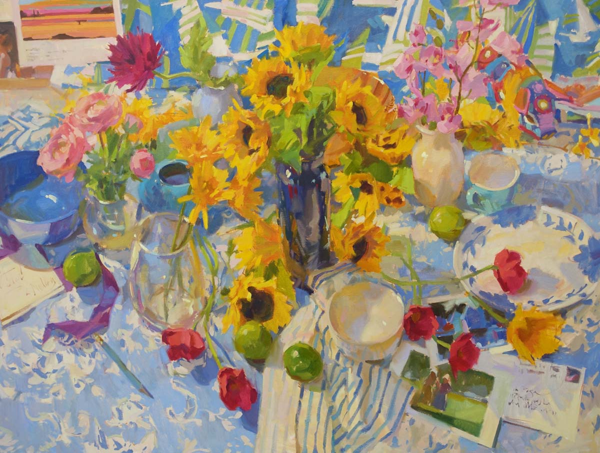 Tablescape 36x48" oil on canvas