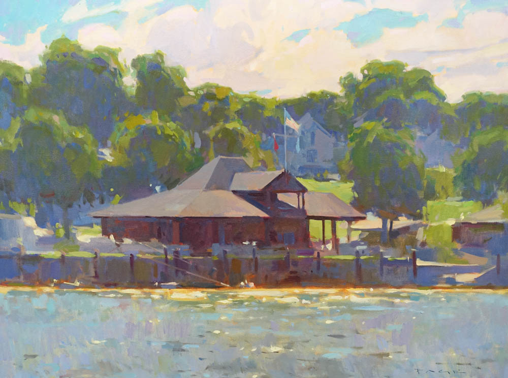  Camden Yacht Club  30x40” oil on canvas $8500  On display at Dowling Walsh Gallery 