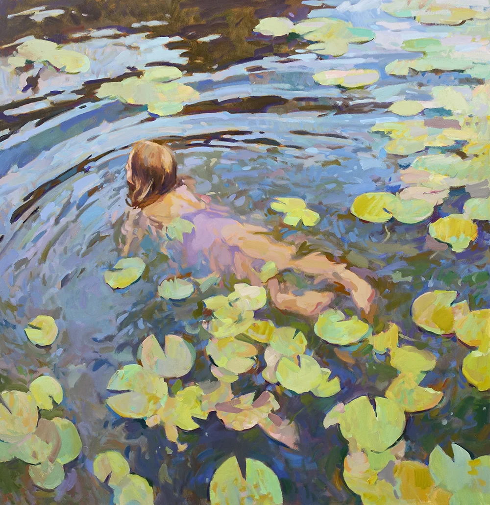 Lilies 48x48” oil on canvas
